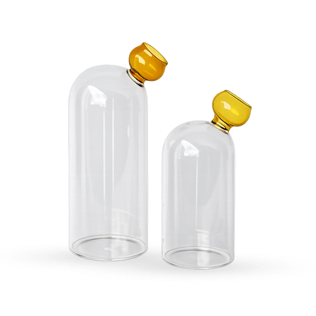 Zea bud bottle glass vase contemporary decorative glass vase for modern interiors