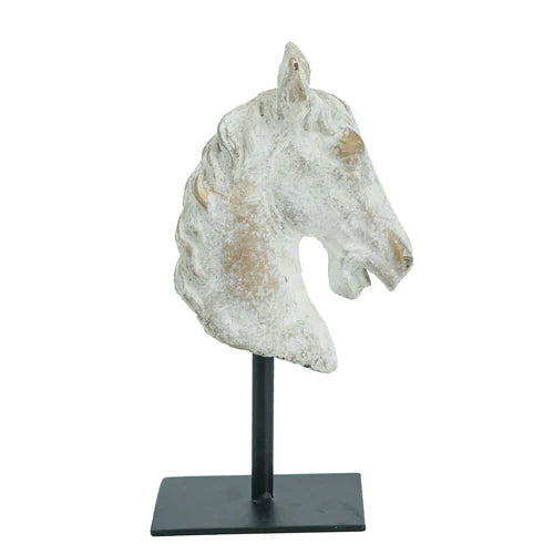 Caballo Horse Head Statue On Stand
