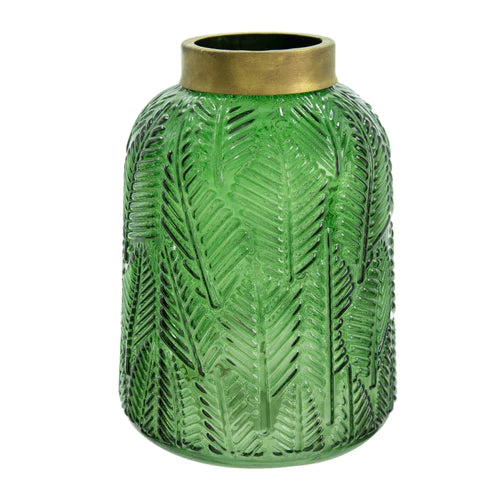 Lush Greenscape Glass Vase