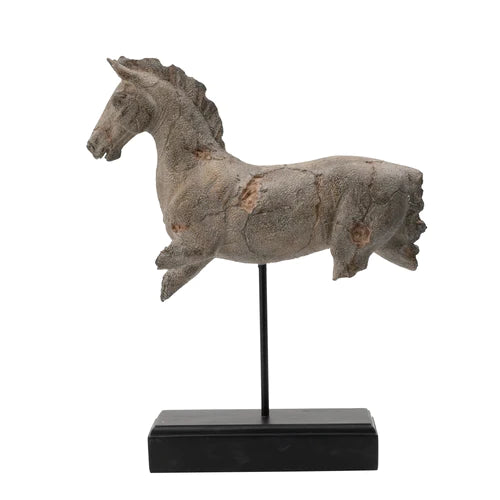 Paard Horse Statue On Stand