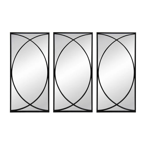 Peekos Geometric Wall Mirror Set Of 3