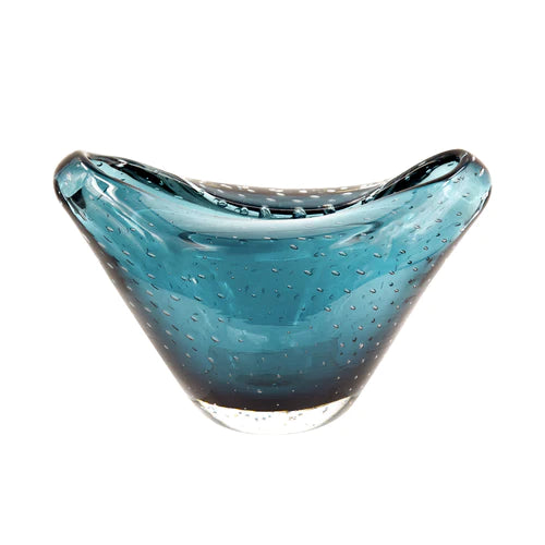 Sāgar Ocean Blue Glass Vase