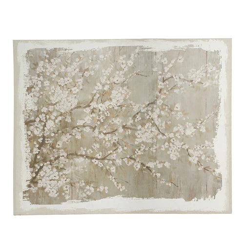 Saison White Cherry Blossom Canvas Print Wall Art