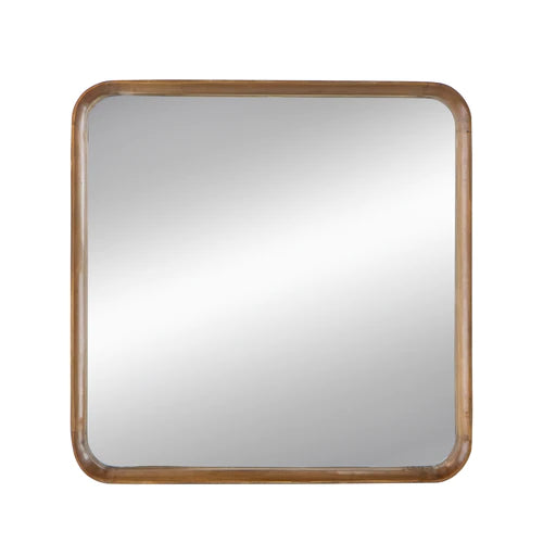 Tavonta Square Wooden Wall Mirror