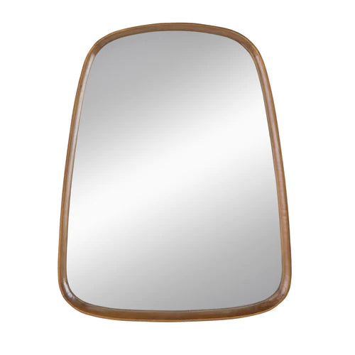 Vid Square Wooden Wall Mirror