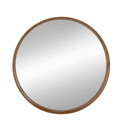 Wahre Circular Wooden Wall Mirror