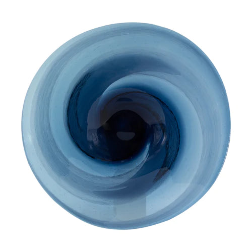Whirlpool Ocean Blue Glass Plate